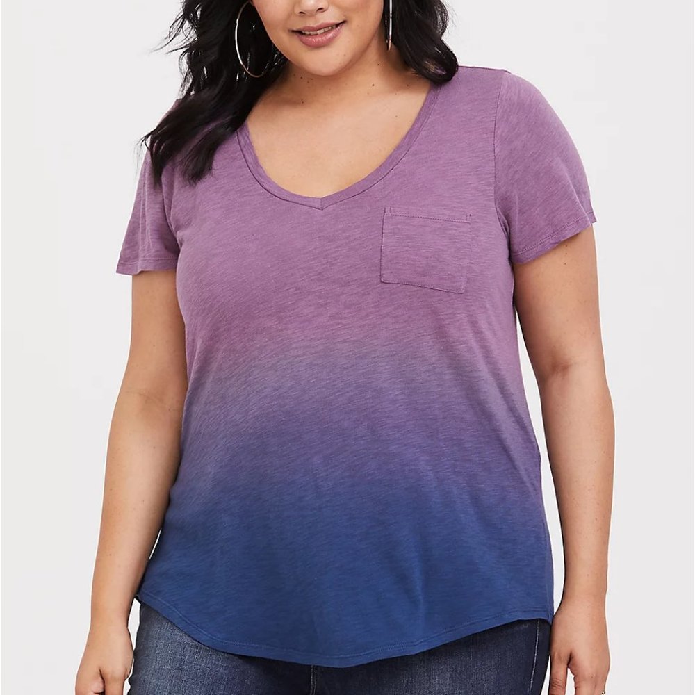 NWT Torrid Classic Fit Heritage Dip Dyed Tee SZ2